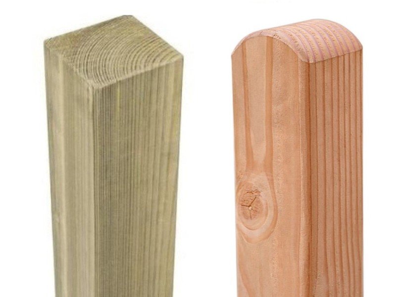 Holzpfosten für Bambus Zaun