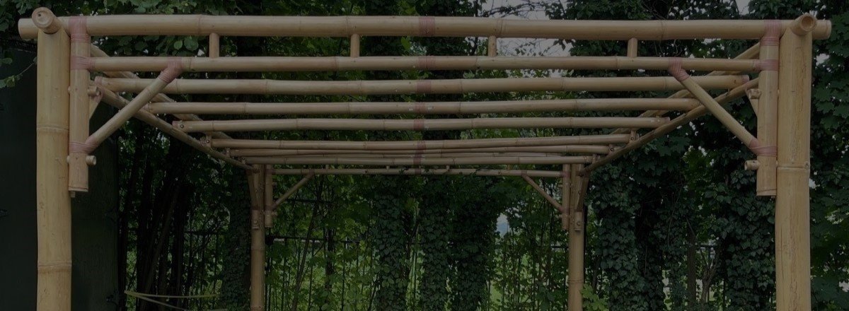 BAMBUS PERGOLA, Als Bausatz in 3x3m oder auf Mass bestellen!